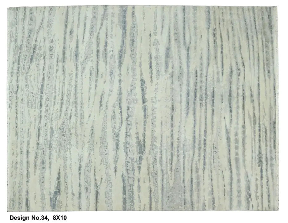 Hand knotted Indian Modern Rug 8'0" x 10'0" ABC Rugs Kilims